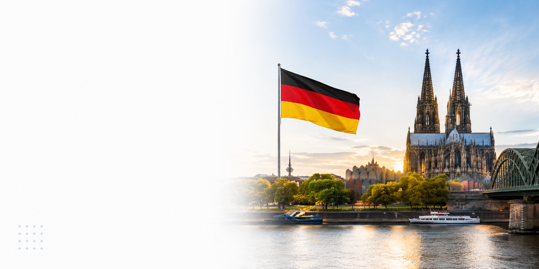 Cologne Cathedral and German Flag